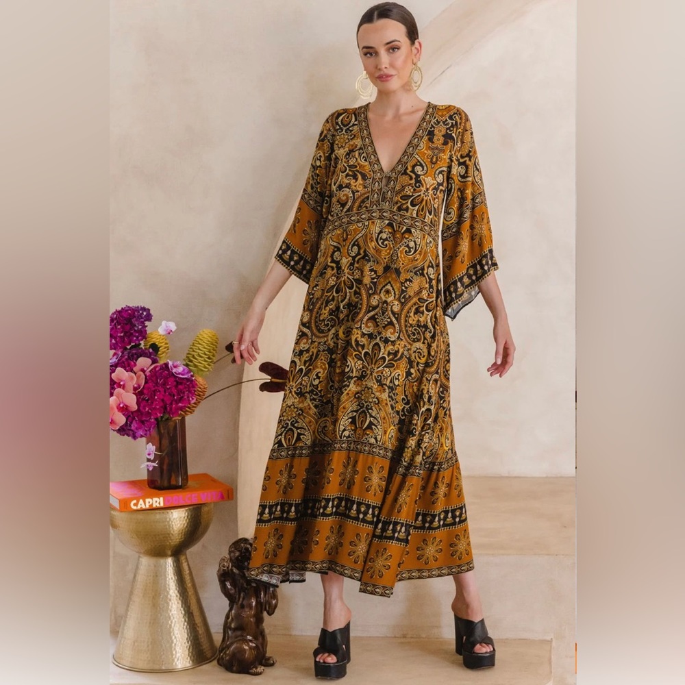 NWT Nine Lives Bazaar Empire Dress in Mystic Size 8